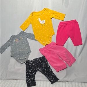 Baby Girl Clothes Bundle 0-3M Preowned